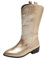 WOFANLULY Cowboy Boots,Western Cowgirl Boots for Women,Knee High Boots,Comfortable and Fashion Pull On Chunky Heel Pointed Toe Embroidered Boots (Gold, Size 5.5)