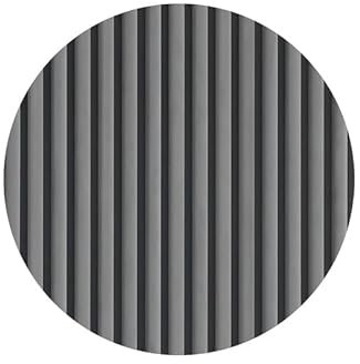 Tuda Grass Direct Velour Acoustic Wall Slatted 3D Panel Curved Slat - Dark Grey - Sample
