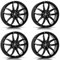 4x Rial Felgen Alufelgen Lucca 7.5Jx17 ET52,5 5x108 diamant-schwarz kompatibel mit VOLVO S60 V60 S60CC V60CC S80 V40 V70 XC60 XC70