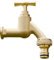 SXWYLZ Robinet Exterieur Mural Laiton Applique Robinet Exterieur Robinet D'Eau Froide Robinet Fontaine Exterieur Jardin Robinet Laiton Exterieur 1/2,Jaune