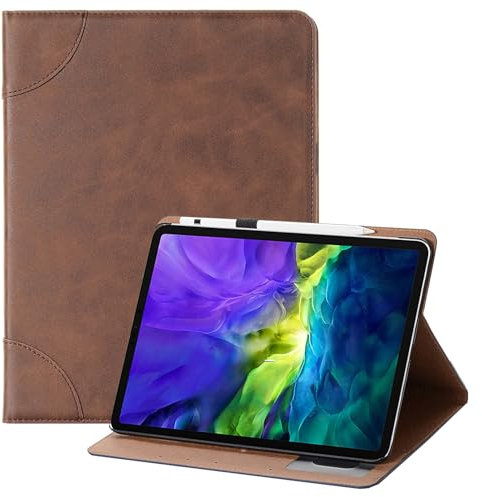RuiRdot Book Case para iPad Air 11 Inch M2 Case 2024, Slim Folio Stand Funda Protectora para Tableta con Funda con Ranuras para Tarjetas para iPad Air 11 Pulgadas (M2) 2024 (Marrón Oscuro)