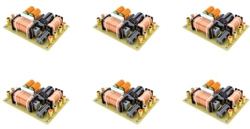 Uhidka 6X 2 Way Audio Crossover Tweeter Bass Speaker Crossover Professional Frequency Divider Stage Filter for 15 Inch Speaker