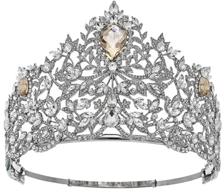 Wvapzxx Miss Universe Krone Strass Tiara Große Krone Verstellbare Brautkrone