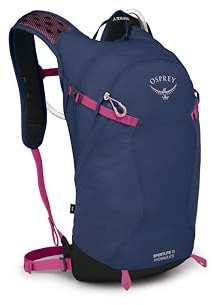 Osprey Sportlite - Zaino da trekking leggero unisex, 15 l, con serbatoio idraulico, alcalino/hotspot rosa, Alcalino/Hotspot Rosa, Taglia unica, Zaino da trekking leggero