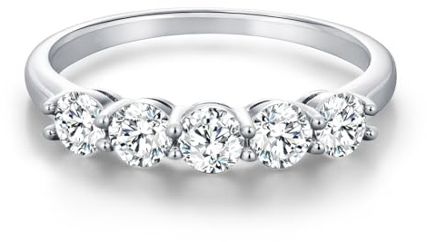MISUMOR Ring Silber 925 Damen Verlobungsringe Eheringe mit Cubic Zirkonia Engagement Ringe Frauen Schmuck Damen Geschenk für Frauen Freundin Hochzeitstag Valentinstag