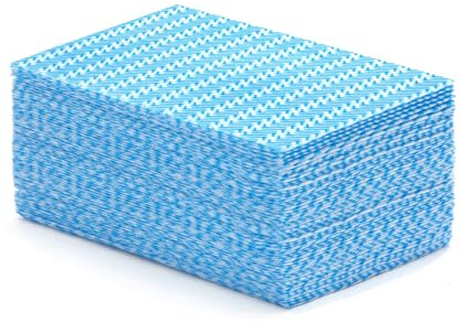 SUZZYVINE Einweg-Reinigungstücher, Geschirrtücher und Geschirrtücher, wiederverwendbare Handtücher, praktische Reinigungstücher, 50 Stück/Packung, Blau