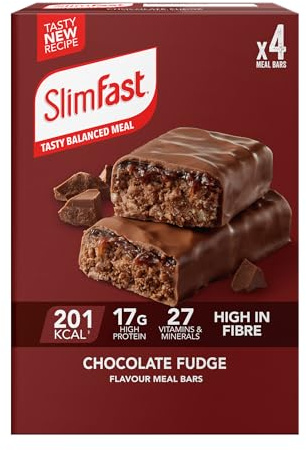 SlimFast Snack Bar • Chocolate Fudge Flavour • 4 x 60g Bars