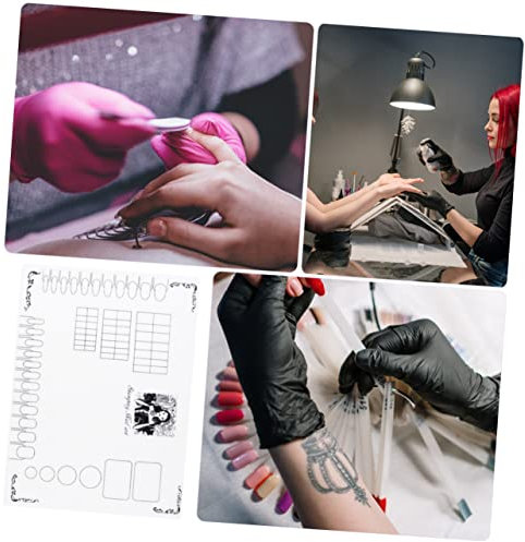 Vaguelly Professional Manicure Kit Nail Art Stamping Mats Silicone Mat Nail Plates Nail Art Mat Nail Polish Coloring Pad Sticker Guide