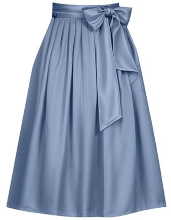 Trachtenrock Damen Modern Knielang Midirock Für Oktoberfest Plisseerock Bequem Bayrische Dirndlschürzen Schürze Traditionelles Streifenmuster Design Dirndl Rock Faltenrock