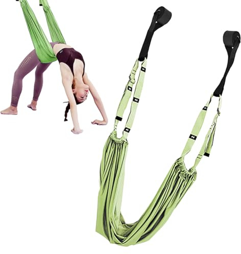 Holdes Corde de yoga aérienne - Balançoire de yoga aérienne - Balançoire - Entraînement fendu - Sangle d'extension des jambes pour salle de gym, fitness, forte résistance anti-gravité