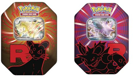 Pokémon TCG – Fall EX Tin 2025, Sammlerbox mit Promo EX Karte + 4 Boosterpacks, offizielles Pokémon-Produkt, ideal für Kinder und Sammler