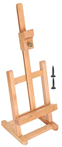 Petit chevalet de table en hêtre réglable, présentoir de peinture de bureau, chevalet d’artiste compact à structure démontable pour photos, affiches et œuvres d’art – idéal pour