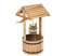 Oypla Garden Wooden Wishing Well Flower Planter Ornamental Plant Pot