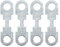 sourcing map 4 Stück Universal 50A Flachsicherungsstreifen Metall DC 32V Silberton für Auto