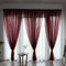 Boyouth Rideaux en Voile Transparent de Couleur Unie avec Passe-Tringle, pour Chambre à Coucher, Salon, hôtel, Bordeaux, 1 Panneau, 100 x 200 cm