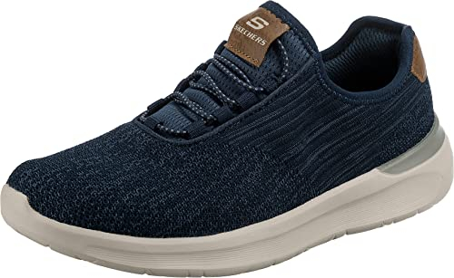 Skechers Herren Lattimore Coringa Sneaker, Navy Knitted Mesh, 43 EU