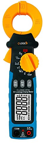 C-LOGIC 8730 Pinza di Corrente di Dispersione AC 150A TRMS e Filtro Passa Basso (LPF) Resistenza Tensione AC/DC Capacità Temperatura AUTO CAT. III 600V