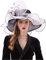 Femme Chapeau de Mariage Organza Capeline Large Bord Anti-UV Chapeau de Mariee Elégant Chapeau de Soleil Plage Eté Casquette Visière Pliable Bibi Fascinator d'Eglise Cérémonie Détachable