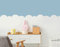 Pochoir de bordure murale effet nuage - Décoration murale pour chambre d'enfant - 100 x 12,5 cm
