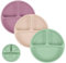 Vicloon Baby Teller, 3Pcs Silikon Rutschfester Baby Tischset mit Saugnäpfen,Saugnapfschale für Babys, BPA-frei, Geteilte Standfeste Babyteller Kleinkind Teller für Baby Kleinkind und Kinder