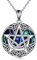 YAFEINI Wiccan Pagan Halskette für Damen Pentagramm Kette 925 Silber Norse Runen Hecate Anhänger Amulett Wikinger Schmuck Geschenk für Herren (Pentagramm Kette)