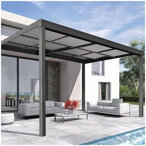 osoltus Terrassendach Veranda freistehend mit Schiebedach 3x3m anthrazit (3x3)