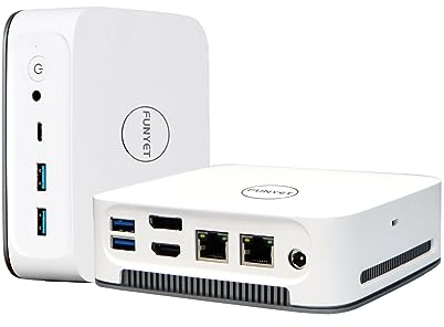 FUNYET Mini PC Windows 11 Pro, 16GB DDR4 RAM 512GB SSD N95 Procesador, Quad Core (hasta 3.4Ghz) Desktop Computer 4K, Soporte RJ45 2.4G/ 5.0G WiFi Gigabit Ethernet USB3.0 DP DC HDMI
