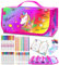 weirtoya Einhorn Geschenke für Mädchen 4 5 6 7 Jahre, Filzstifte Glitzerstifte Mädchen Spielzeug ab 4-7 Jahre Mädchen Einhorn Spielzeug Mädchen Geschenk
