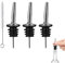 3 Pcs Bottle Pourers for Spirits, Liquor Pourer, Speed Pourers Wine Bottle Spirits Pourers Tapered Spout with Rubber Dust Caps, for Olive Oil Coffee Syrup Vinegar Bottles, with Cleaning Brush