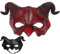 YGCHEN Halloween Dämon Maske Teufel Masken Halbgesichtsmaske Gruselige Maske Dämonenmaske Horror Halbmaske für Halloween Karneval Kostüm Cosplay Party