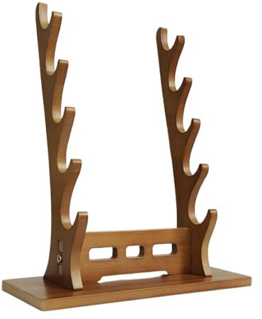 Bsbkoj Flötenständer aus , Scheidenständer, eleganter Flötenständer, Tischständer, Musiksammlungs-Display, Flöten- und Scheidenhalter, Holzständer, Flöten-Organizer-