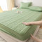 AMDXD Spannbettlaken 200x220cm Dünn, Weizen Muster Bettlaken Einfarbig Matcha Grün Matratzenschutz, Polyester Baumwolle Tagesdecke für Boxspringbett & Wasserbett