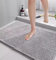 LEZUAN Badematte aus Chenille, Weich Badteppich, rutschfest Badvorleger, Absorbent Badezimmerteppich, Flauschig & Waschbar(Grau,50 x 80 cm)
