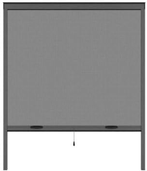 MOUSTIKIT Moustiquaire de fenetre L125 x H145 cm en Aluminium Gris Anthracite - Recoupable en Largeur et Hauteur