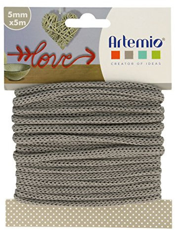 Artemio - Filato per lavori a Maglia, 5 mm x 5 m, Colore: Grigio