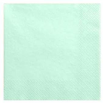 Napkins 3 layers mint 33x33cm (1 pkt / 20 pc.)