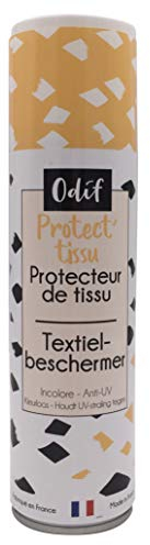 Odif - Protect'Tissu - Protecteur et Imperméabilisant pour Tissu - Transparent et Anti UV - Fabriqué en France sans Acide - Spray (250 ml)
