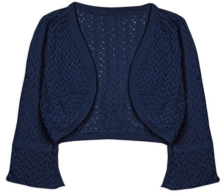 Bolerose Ragazze Manica Lunga Bolero Cardigan a Maglie Larghe Bambini (Blu Mezzanotte, 5-6 Anni)