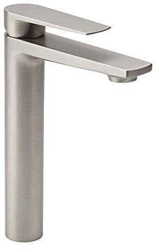 Milano Hunston Modern High Rise Mono Bathroom Basin Mixer Tap - Brushed Nickel