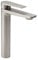 Milano Hunston Modern High Rise Mono Bathroom Basin Mixer Tap - Brushed Nickel