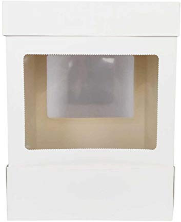 Extra Tall White Wedding Cake Boxes with Extensions[12 Inch (31 x 31 x 41cm), 1 Box Only]