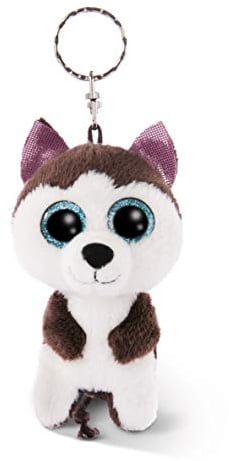 NICI Glubschis Schlüsselanhänger Husky Barkley 9cm, Plüschtieranhänger mit Schlüsselring, Stofftierschlüsselhalter