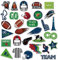 30 autocollants de football (football).