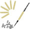 HERZWILD 6pcs Dart Barrels Set Dart gummiring Dart zubehör (Gold)