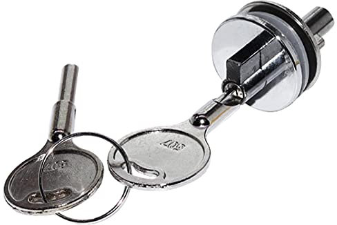 Cerradura de puerta de cristal, para gabinete de joyería Showcase Gabinete móvil para uso doméstico o comercial (3.8x0.7x0.2 cm)(Plata)