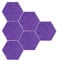 6pcs Hexagon Felt Board Tiles, Wall Bulletin Board, Cork Tiles Felt Memo Boards, Self Adhesive Board Wall Stickers, Boards/Notice Board/Memo Board/Display Board(Purple)