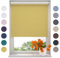 Radeco® Verdunkelungsrollo 100 x 190 cm gelb, Größen von 40 bis 240 Breite, ohne Bohren möglich, Rollo wandmontage, Rollo 100 cm breit, Fenster rollos für innen, rollos für Fenster