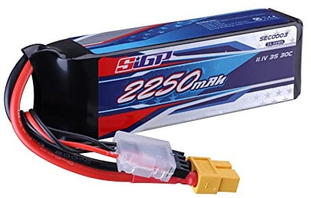 SIGP 3S Lipo Battery 2250mAh 11.1V 30C with XT60 Plug for RC Airplane Quadcopter Helicopter Drone FPV Racing Hobby