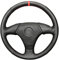 Auto-Lenkradbezug aus schwarzem Leder, für BMW E36 1995–2000 E46 1998–2000 E39 1995–1999 E31 1995 1996–1997, rote und Blaue Linie