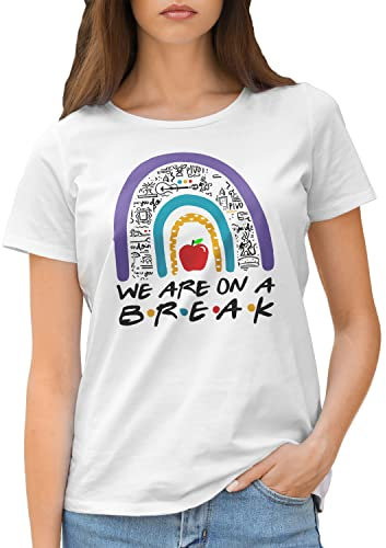 GR8Shop We Are on Break Inspired Friends TV Series Maglietta Bianca Donna Size XXL